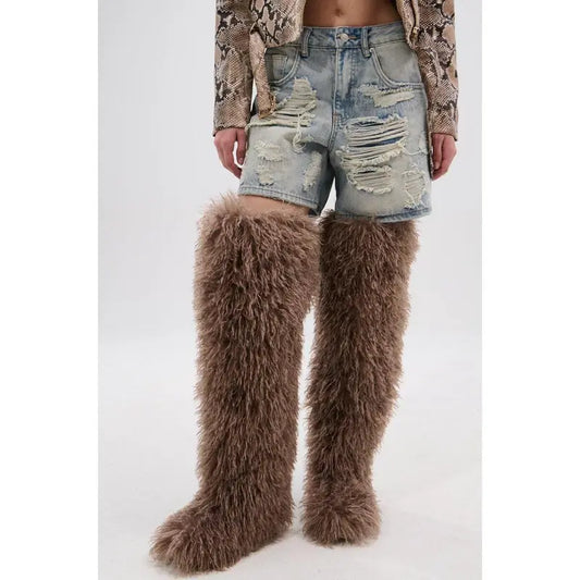 Poodle Fur Rise Boots
