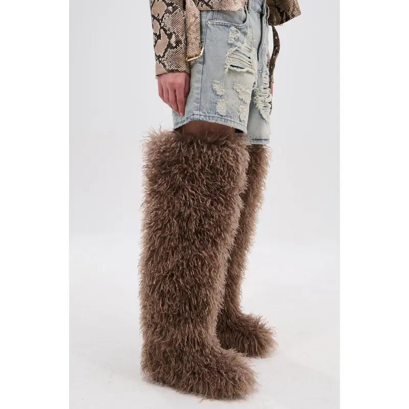 Poodle Fur Rise Boots